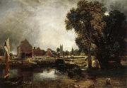 John Constable Dedham Lock and Mill oil on canvas